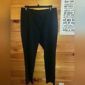 Theory Black Straight Leg Pants Size 6 Preloved